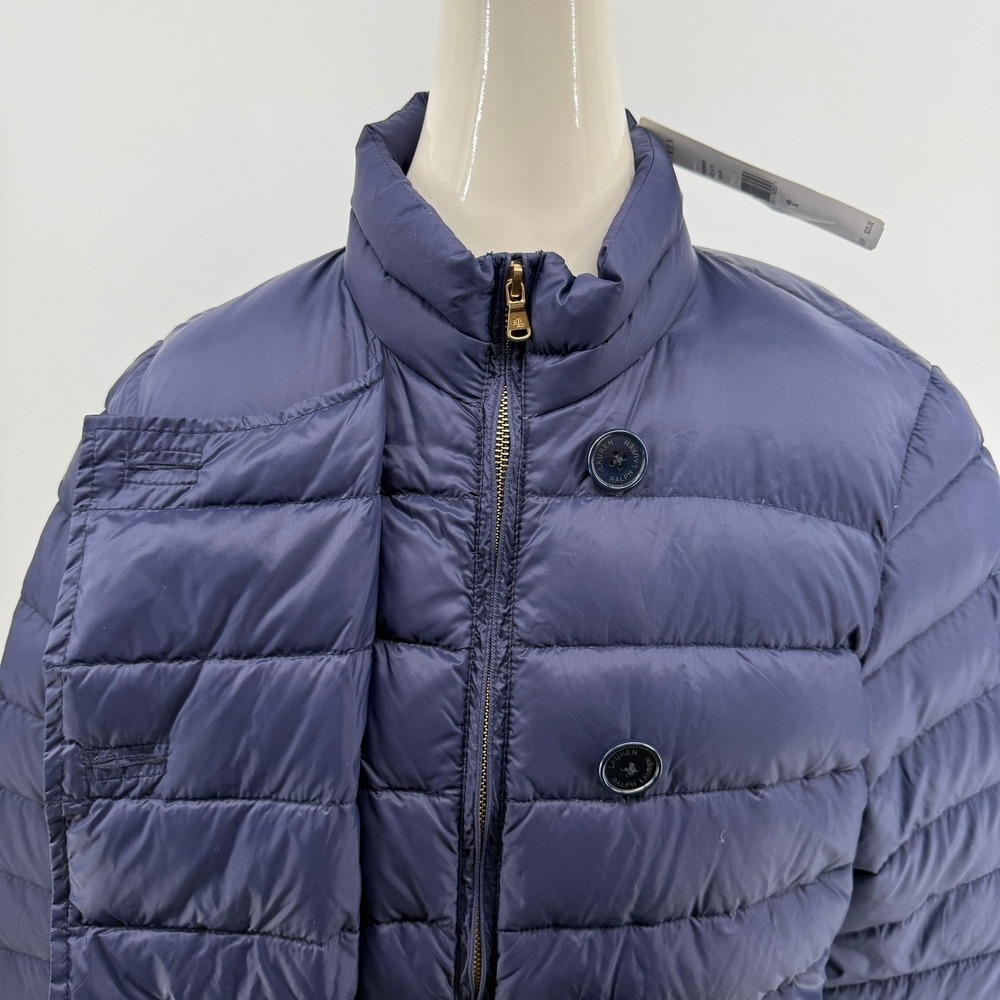 Lauren Ralph Lauren Women's Down Puffer Jacket Coat Navy Blue XL NWT $225 - Picture 8 of 16